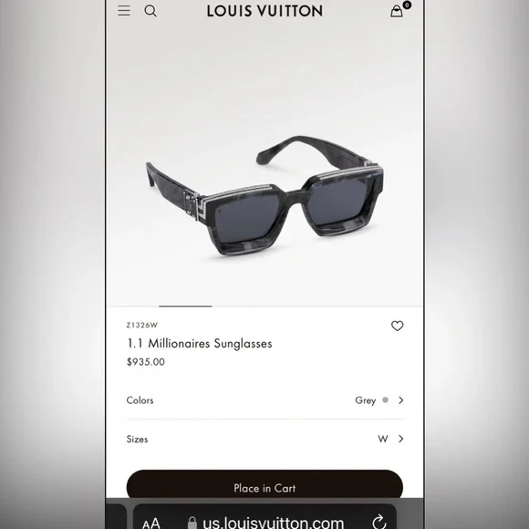 Louis Vuitton 1.1 Millionaires Sunglasses - Picture 6 of 7
